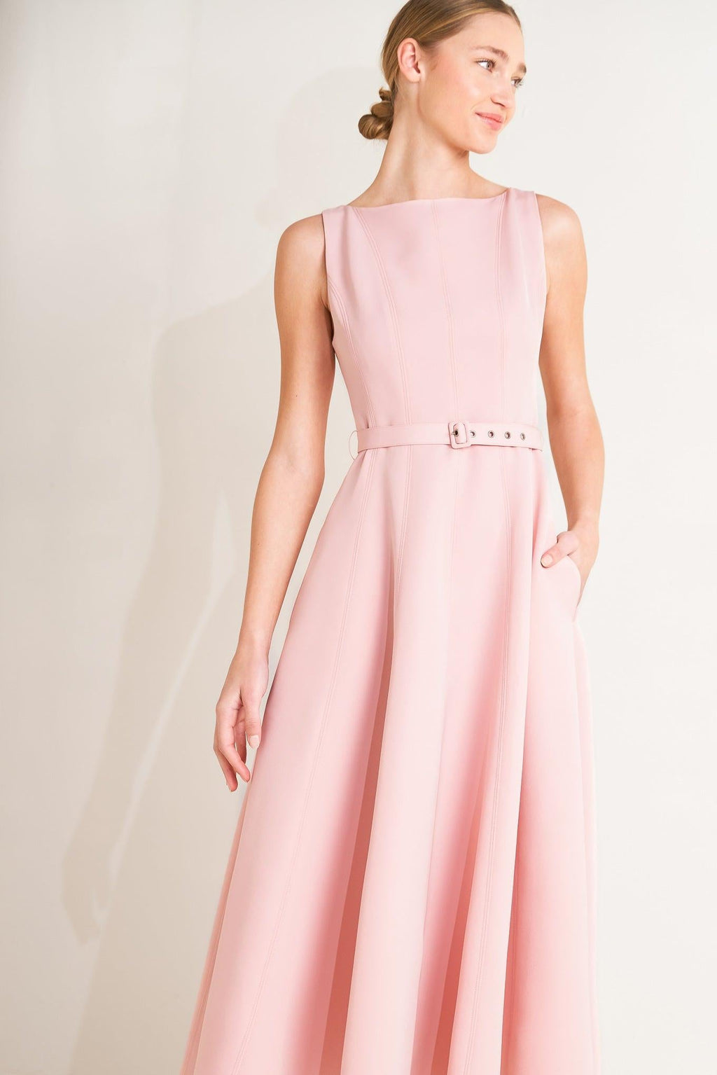 LIVING THE DREAM WOVEN MIDI DRESS