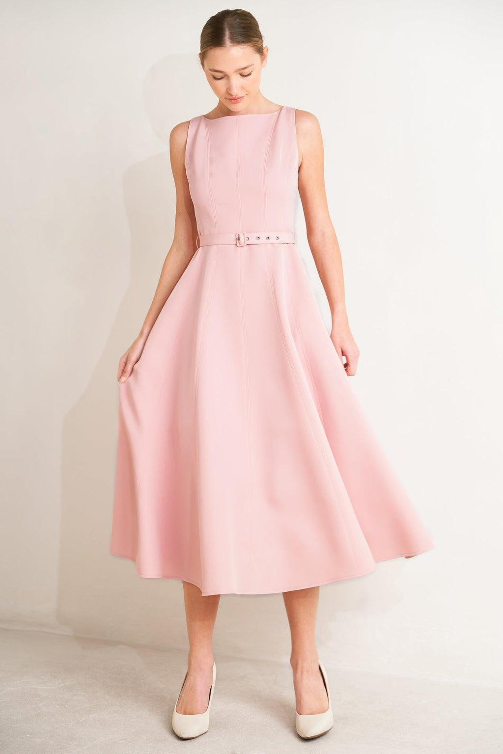 LIVING THE DREAM WOVEN MIDI DRESS