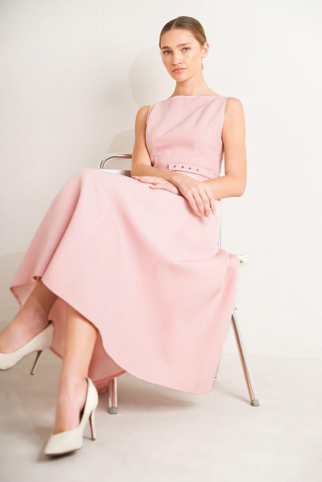LIVING THE DREAM WOVEN MIDI DRESS