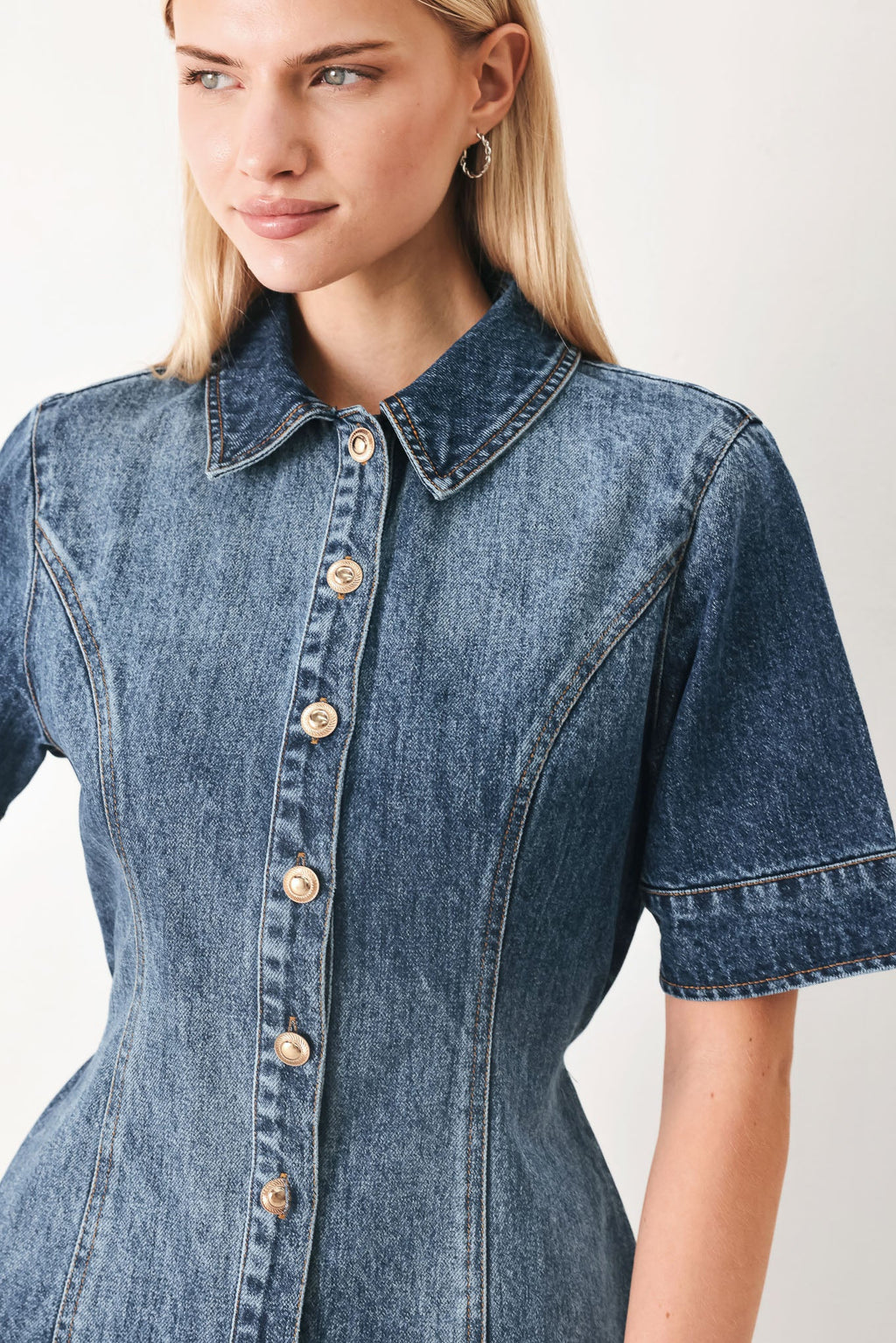 POWER IN DENIM MINI DRESS