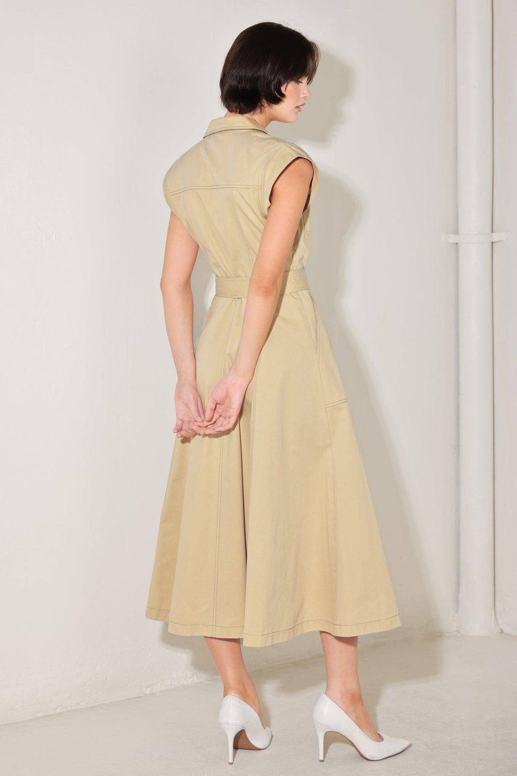NATURAL INSTINCT WOVEN MIDI DRESS