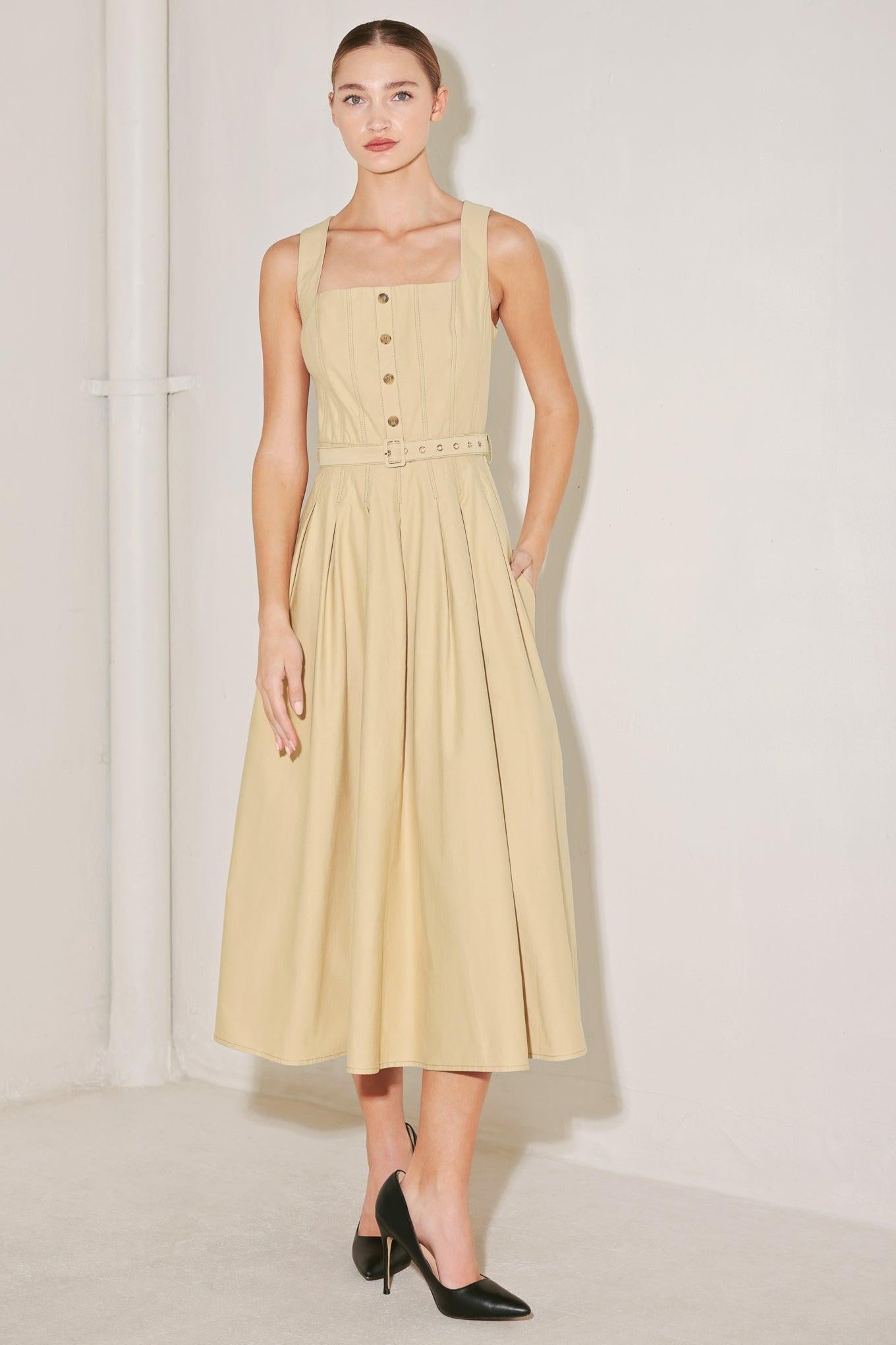 SAHARA GRACE WOVEN MIDI DRESS