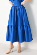 ROYAL FLOW WOVEN MIDI SKIRT