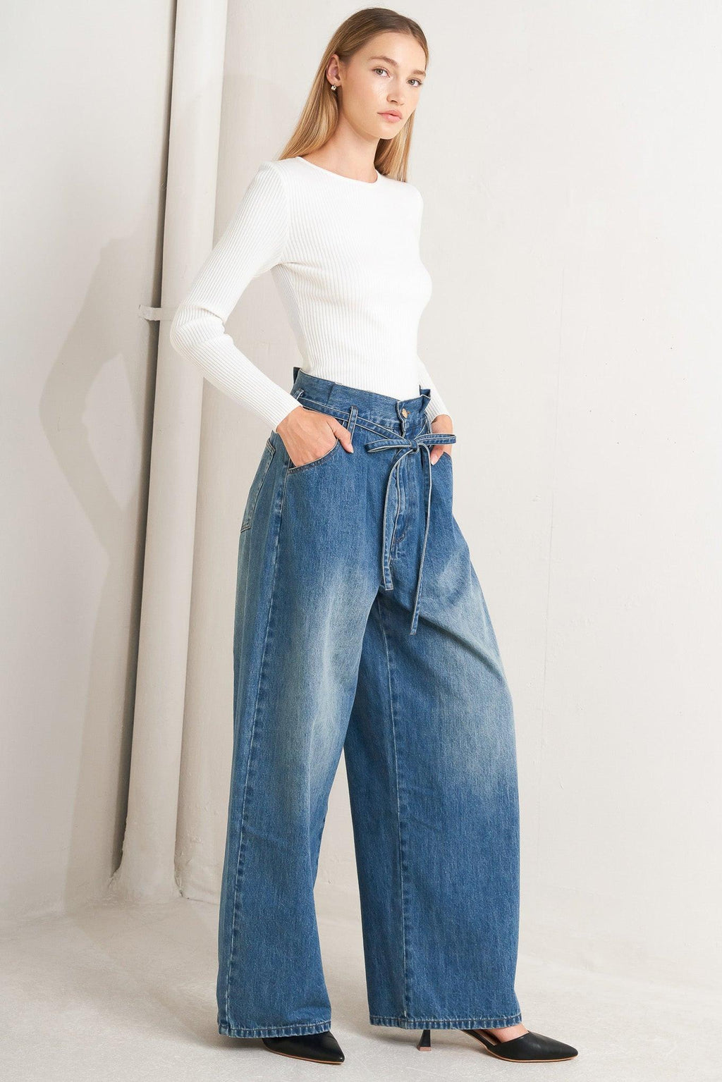 EVERYDAY CINCH DENIM PANTS