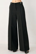 BLACK POWER PALAZZO WOVEN PANTS