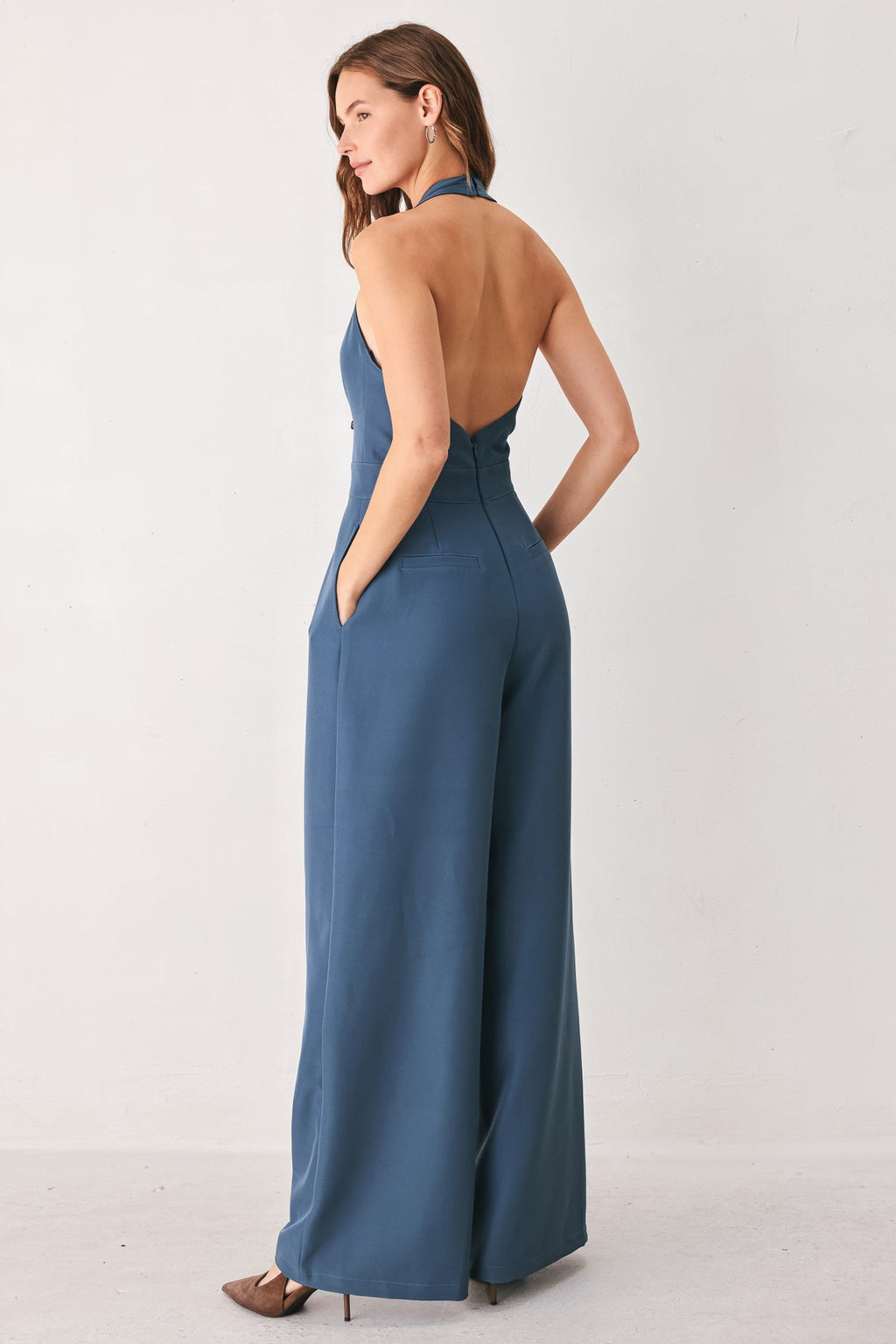 ARCTIC BLUE WOVEN JUMPSUIT