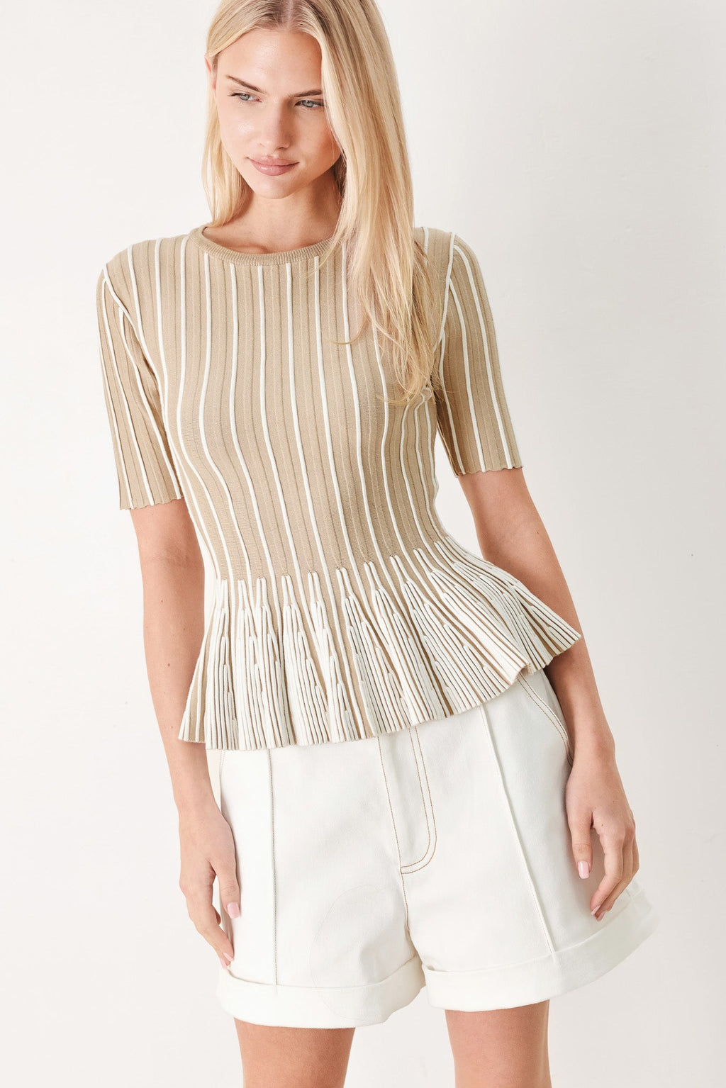 EASY SUMMER STRIPE SWEATER KNIT TOP