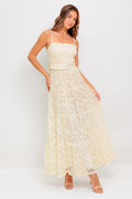 PARADISE AWAITS WOVEN LACE ANKLE DRESS