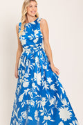 SAPPHIRE FANTASY BLUE WOVEN MAXI DRESS
