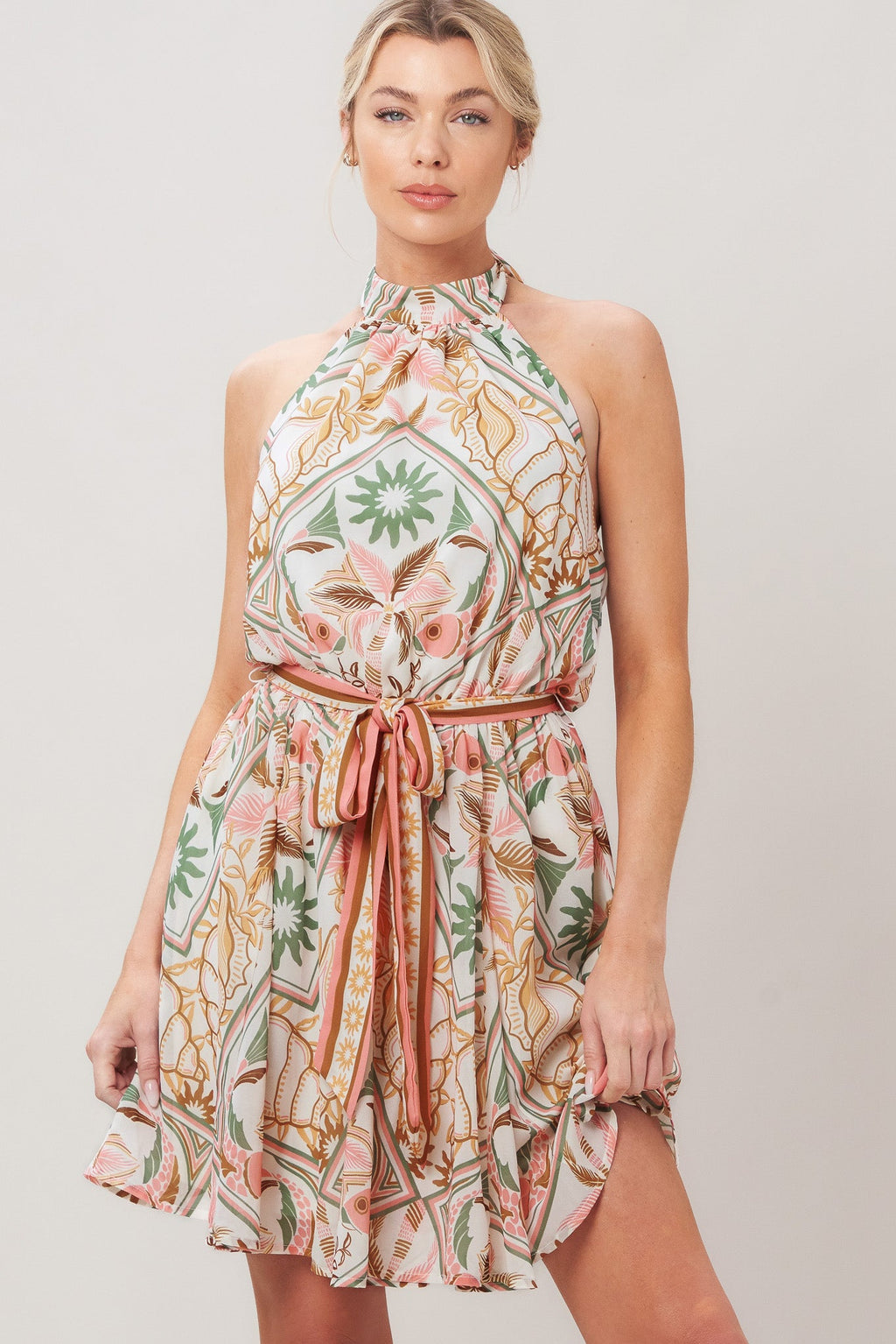 SOFT VOYAGE WOVEN MINI DRESS