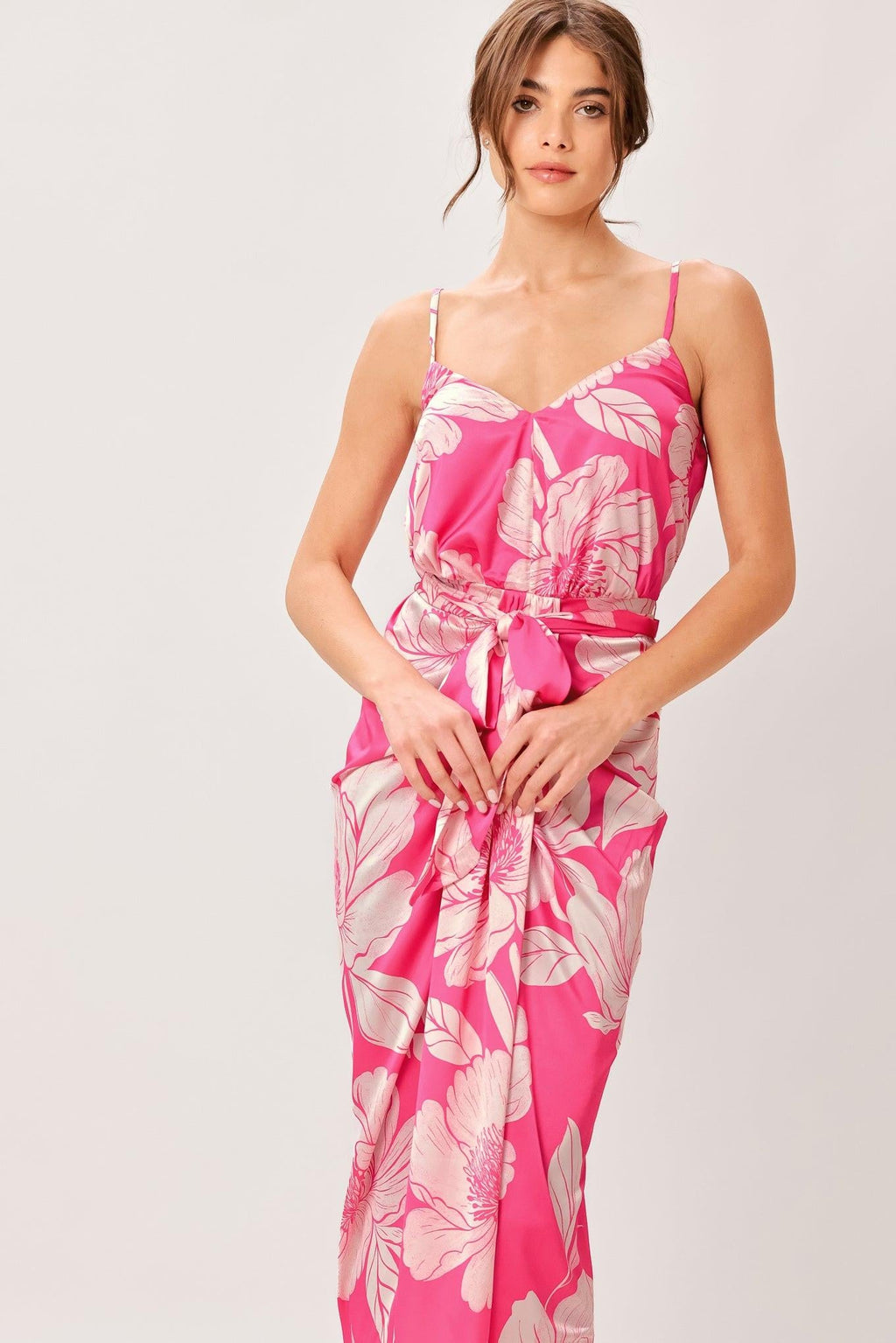 BOLD PETALIA WOVEN MIDI DRESS