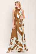 MOCHA SERENITY WOVEN MAXI DRESS
