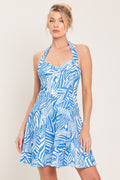 BLUE LAGOON CHIC WOVEN MINI DRESS