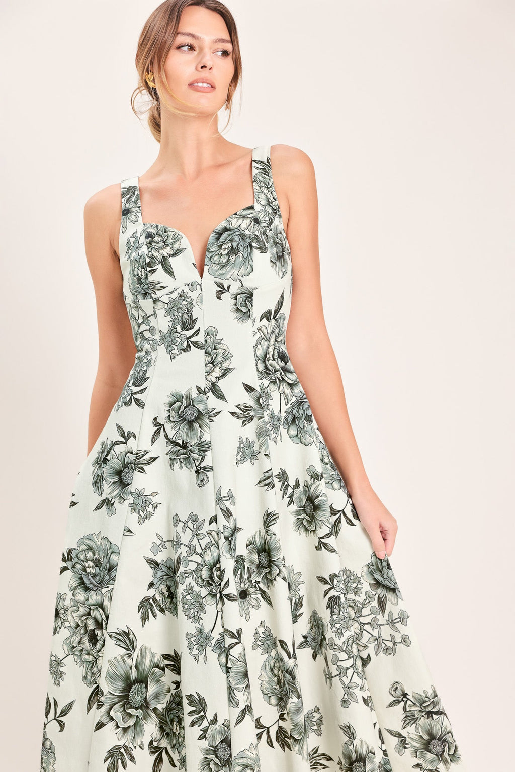 FOREVER YOUNG WOVEN MIDI DRESS