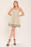 OASIS NIGHTS WOVEN MINI DRESS