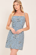 BUTTERFLY WHISPER WOVEN MINI DRESS