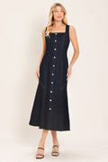 CHELSEA DENIM MIDI DRESS