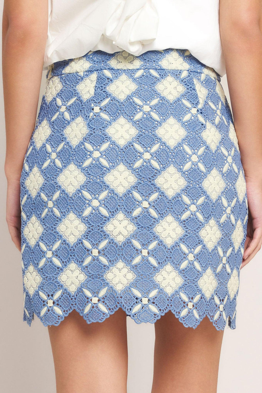 COASTAL WOVEN LACE MINI SKIRT