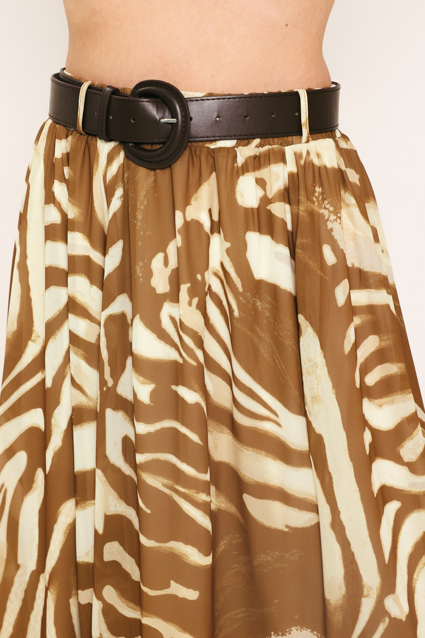 SAVANNAH BREEZE WOVEN MIDI SKIRT