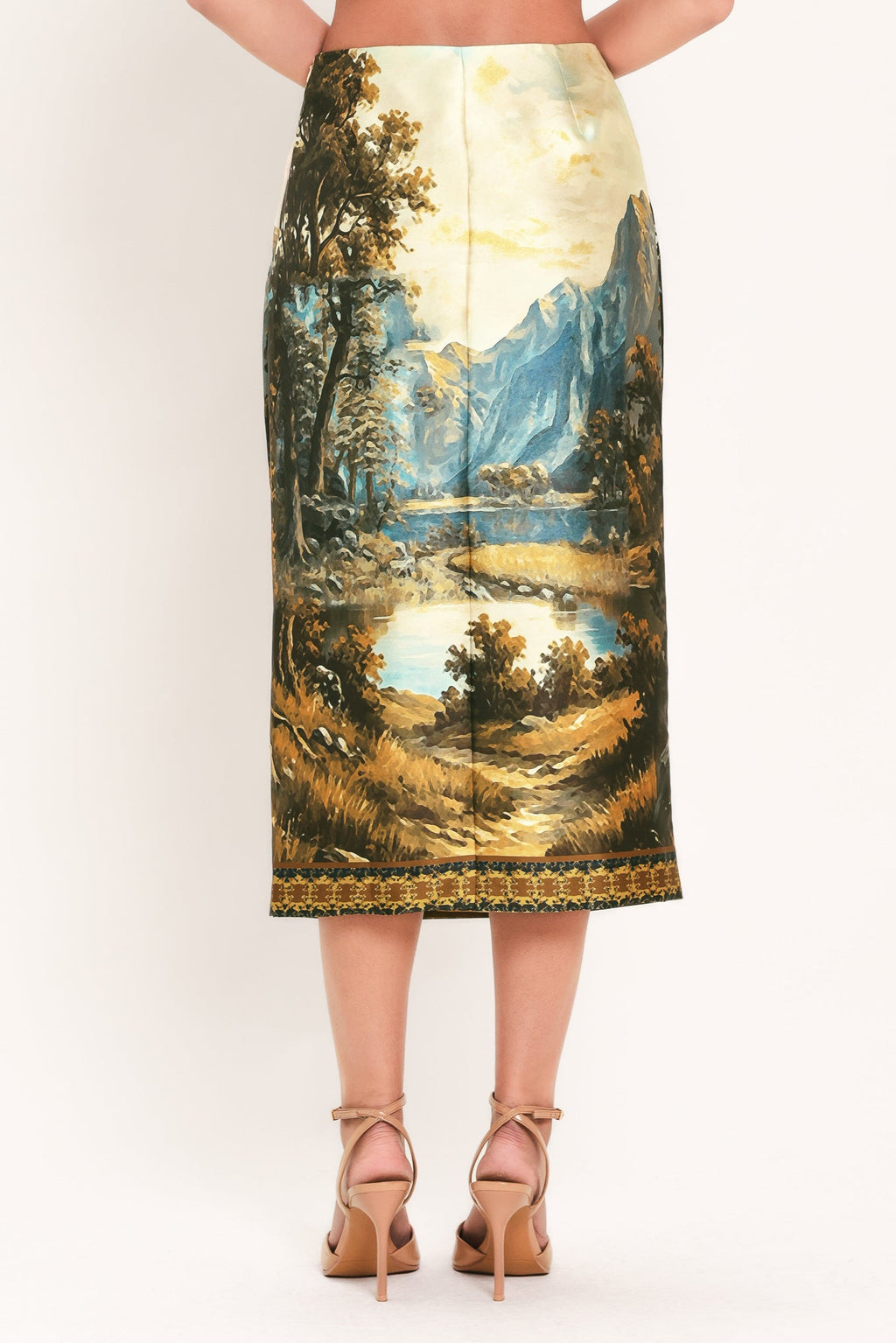 HARVEST RIVER REVERIE WOVEN PENCIL SKIRT