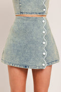 SWEET DETAIL DENIM SKORT