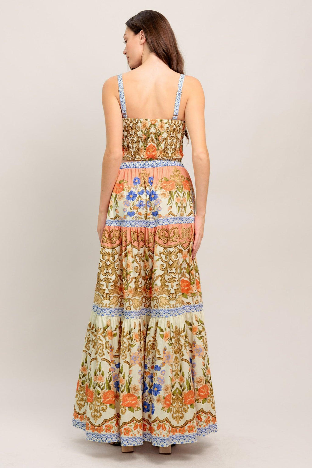 SWEET MEADOW MEMORIES WOVEN TOP AND SKIRT SET