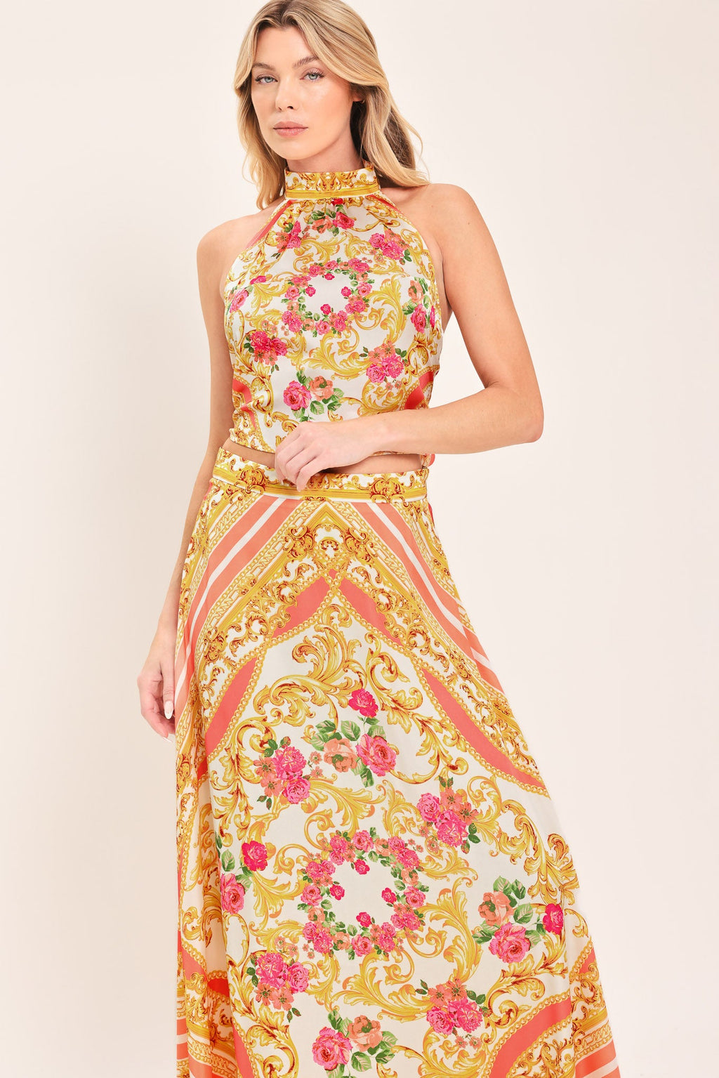 LUXE LOVE STORY WOVEN WOVEN CROP TOP