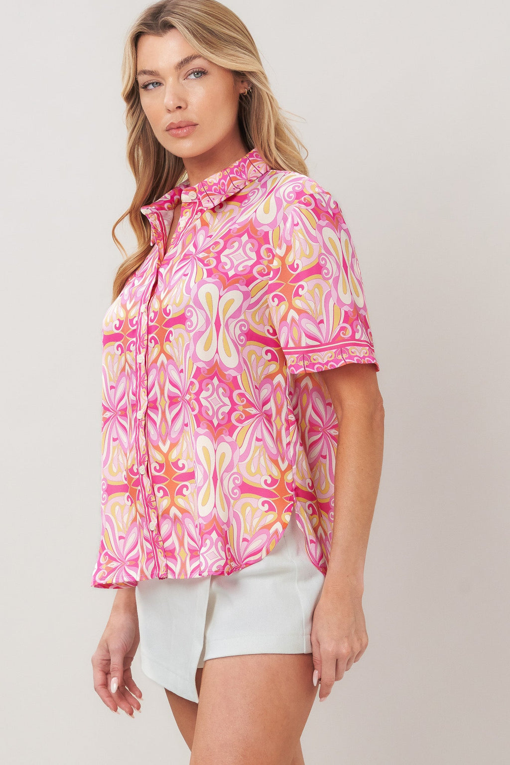 CANDY ORBIT WOVEN TOP