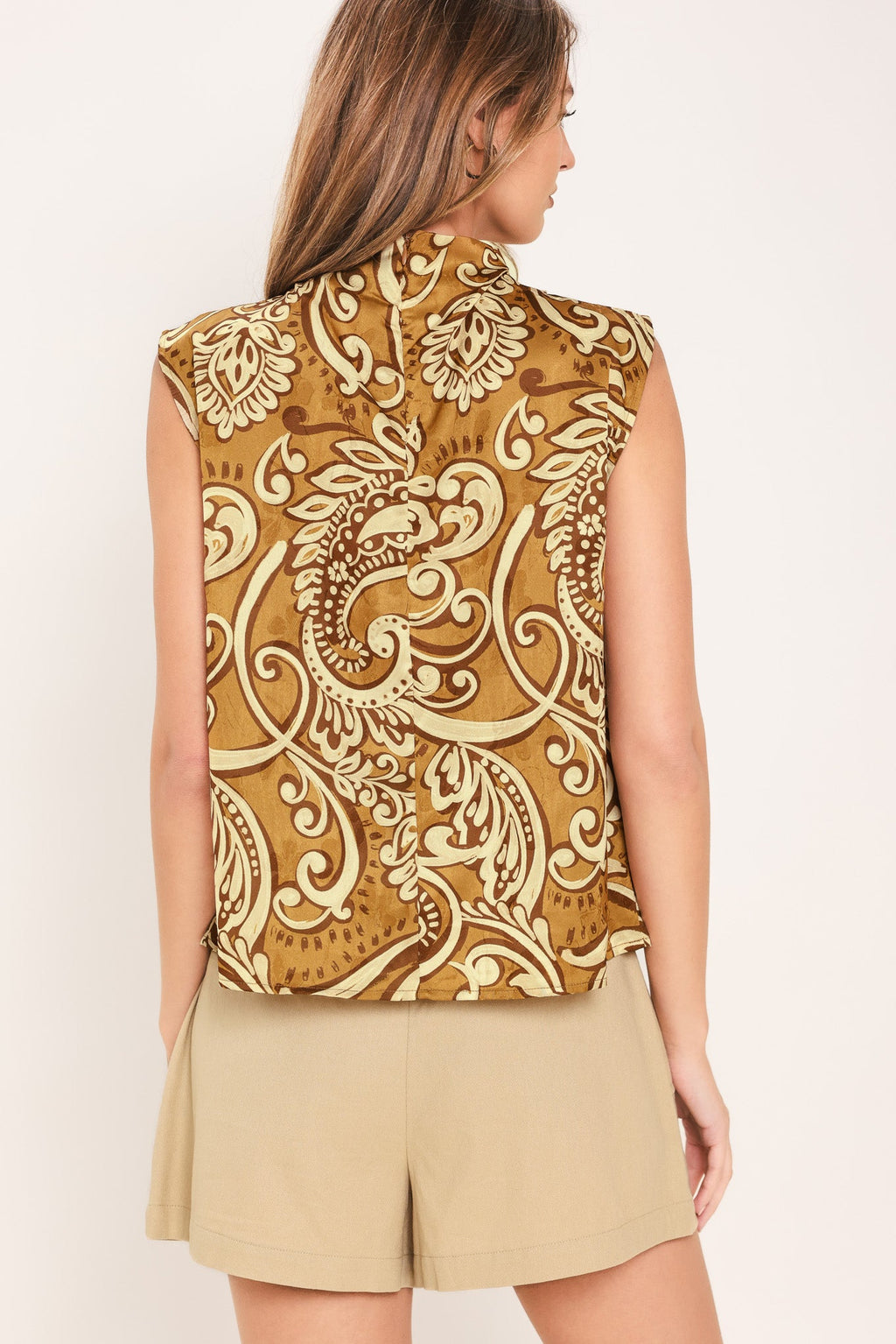 BOHEME PAISLEY WOVEN TOP
