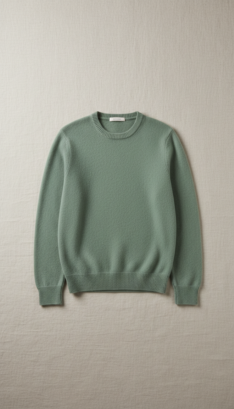 Cashmere sweater in sage green