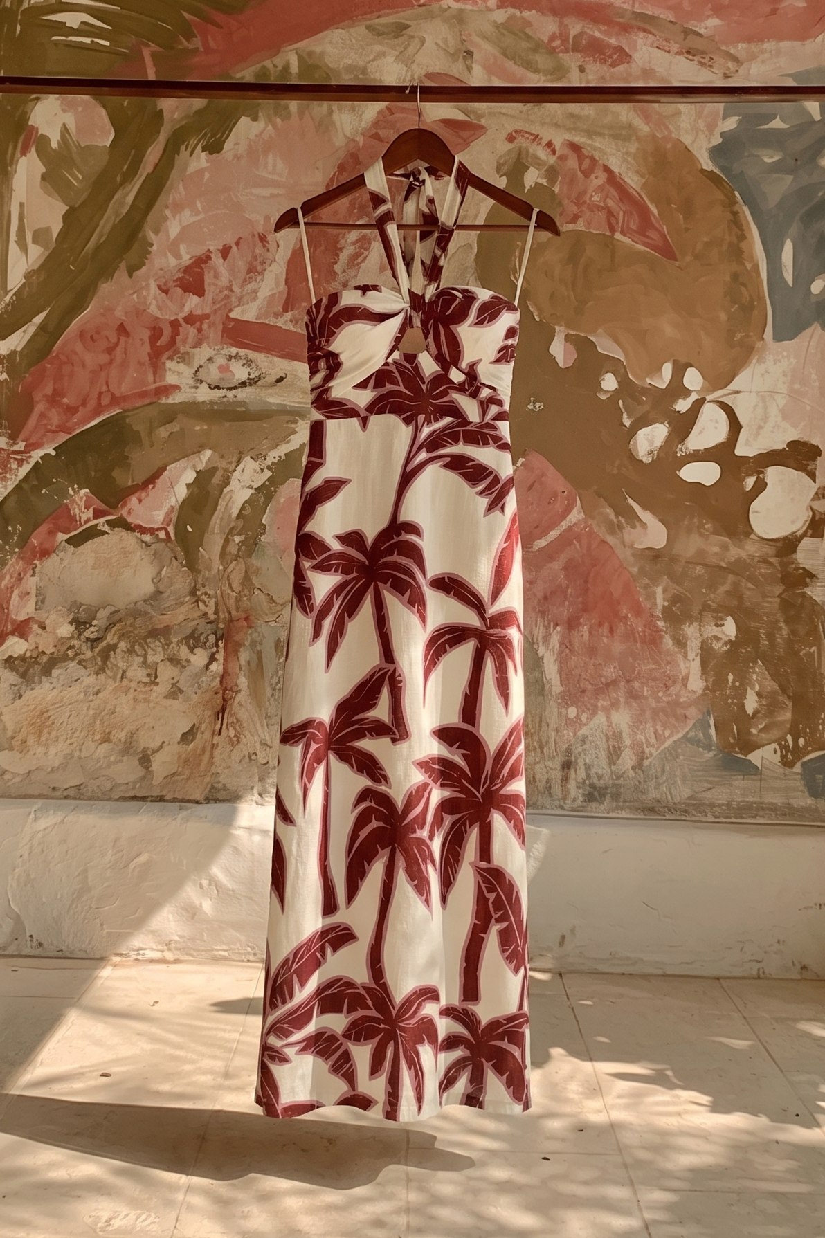 PALM SIREN WOVEN MIDI DRESS