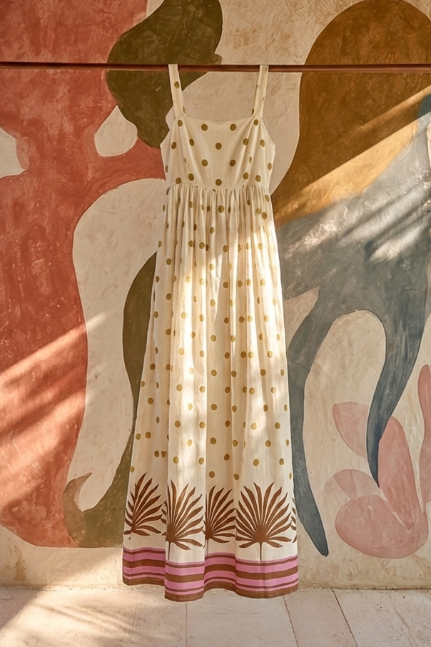 COCONUT GROVE WOVEN MIDI DRESS